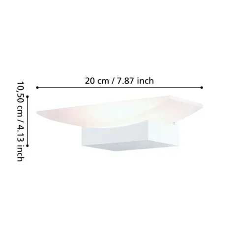 Aplique de Parede LED com Corpo de Metal Branco METRASS EGLO 96037