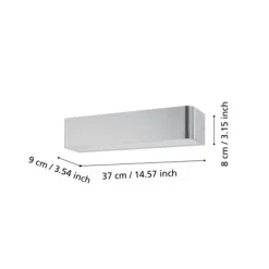 Aplique de Parede LED com Corpo Cubo Níquel Mate SANIA 4 EGLO 98426