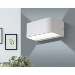 Aplique de Parede LED com Corpo Cubo em Alumínio Branco SANIA 4 EGLO 98422