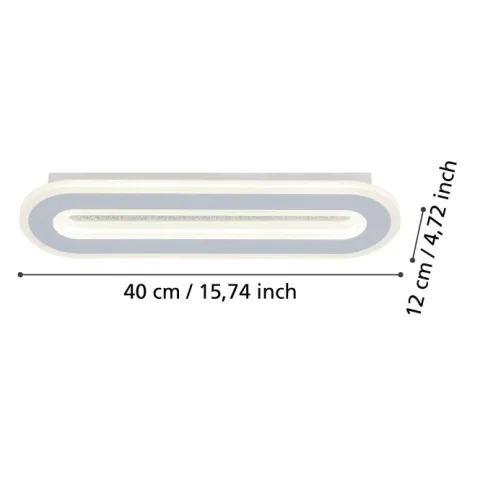 Aplique de Parede LED com Efeito Cristal Branco MACCHIONI EGLO 901235
