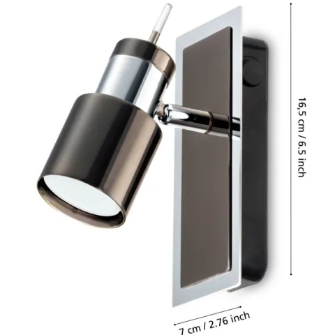 Aplique de Parede LED com Foco Ajustável DAVIDA 1 EGLO 30832