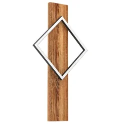 Aplique de Parede LED com Madeira Rústica e Metal Preto BOYAL EGLO 901934