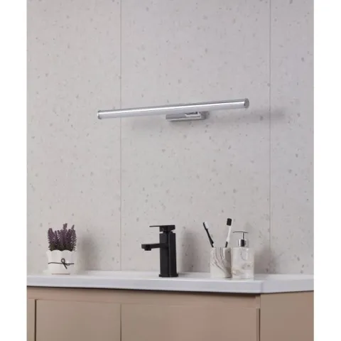 Aplique de Parede LED com Painel Branco e Metal Cromado VADUMI EGLO 97082