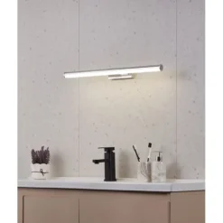 Aplique de Parede LED com Painel Branco e Metal Cromado VADUMI EGLO 97082
