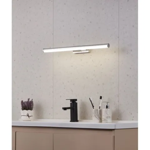 Aplique de Parede LED com Painel Branco e Metal Cromado VADUMI EGLO 97082