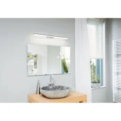 Aplique de Parede LED com Painel Branco e Metal Cromado VADUMI EGLO 97083