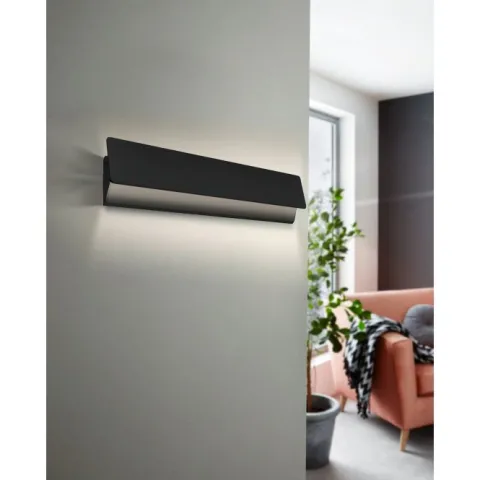 Aplique de Parede LED com Painel Giratório Preto ZUBIALDE EGLO 99087