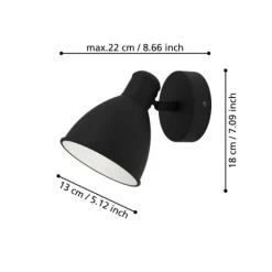 Aplique de Parede LED com Projetor Regulável SAN PERI 1 EGLO 900428
