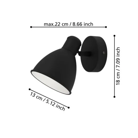 Aplique de Parede LED com Projetor Regulável SAN PERI 1 EGLO 900428