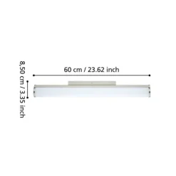 Aplique de Parede LED com Tubo de Vidro Branco 60 cm CALNOVA EGLO 94716