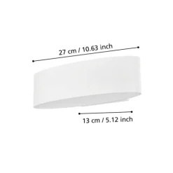 Aplique de Parede LED Curvo Branco MACCACARI EGLO 98541