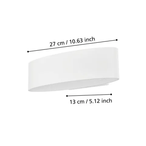 Aplique de Parede LED Curvo Branco MACCACARI EGLO 98541