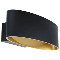 Aplique de Parede LED Curvo Preto e Dourado MACCACARI EGLO 98542