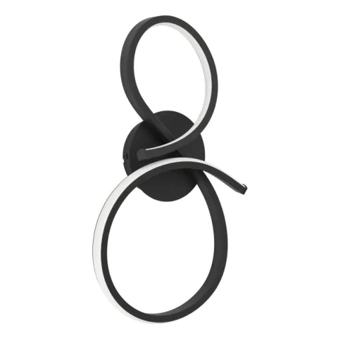 Aplique de Parede LED Curvo Preto e Branco SERPINS EGLO 901268