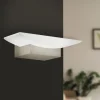 Aplique de Parede LED em Alumínio Níquel Mate com Abajur Branco METRASS EGLO 96038
