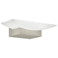 Aplique de Parede LED em Alumínio Níquel Mate com Abajur Branco METRASS EGLO 96038