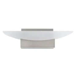Aplique de Parede LED em Alumínio Níquel Mate com Abajur Branco METRASS EGLO 96038