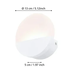 Aplique de Parede LED em Alumínio Branco METRASS 1 EGLO 96039