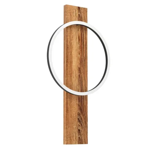 Aplique de Parede LED em Madeira Mosqueada e Metal Preto BOYAL EGLO 99353