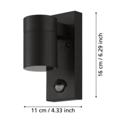Aplique de Parede LED Exterior com Sensor de Movimento RIGA 5 EGLO 99571