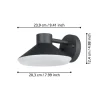 Aplique de Parede LED Exterior Preto e Branco NINNARELLA EGLO 900688
