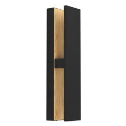 Aplique de Parede LED Preto com Madeira COSTORIO EGLO 900291