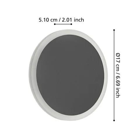 Aplique de Parede LED Preto e Branco TALAMELLO 1 EGLO 901585