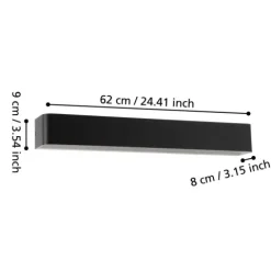 Aplique de Parede LED Preto e Branco SANIA 5 EGLO 99691