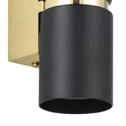 Aplique de Parede LED Preto e Dourado PASSA EGLO 95364