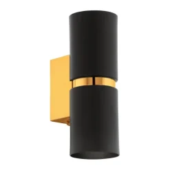 Aplique de Parede LED Preto e Dourado PASSA EGLO 95364