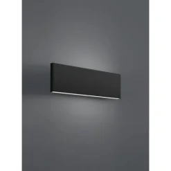 Aplique de Parede LED Retangular em Alumínio Preto CLIMENE EGLO 390116