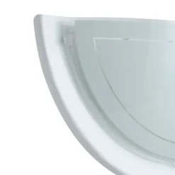 Aplique de Parede Metálico Branco com Tampa de Vidro PLANET 1 EGLO 83154