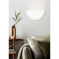 Aplique de Parede Metálico Branco com Tampa de Vidro PLANET 1 EGLO 83154