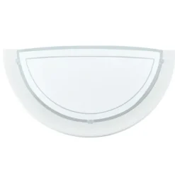 Aplique de Parede Metálico Branco com Tampa de Vidro PLANET 1 EGLO 83154
