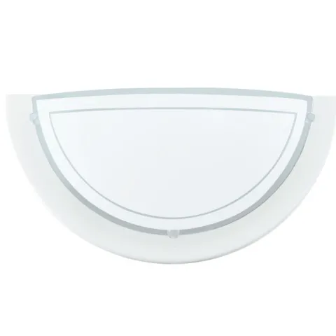 Aplique de Parede Metálico Branco com Tampa de Vidro PLANET 1 EGLO 83154