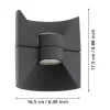 Aplique de Parede para Exterior LED Antracite REDONDO EGLO 93368