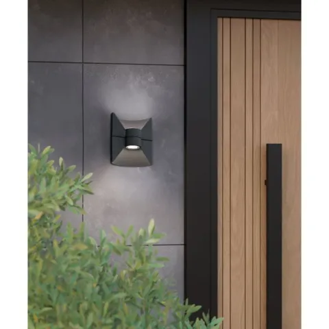 Aplique de Parede para Exterior LED Antracite REDONDO EGLO 93368