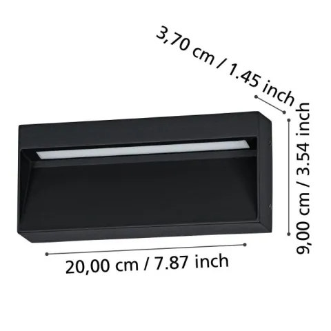 Aplique de Parede para Exterior LED Ajustável MARUGGIO EGLO 900891