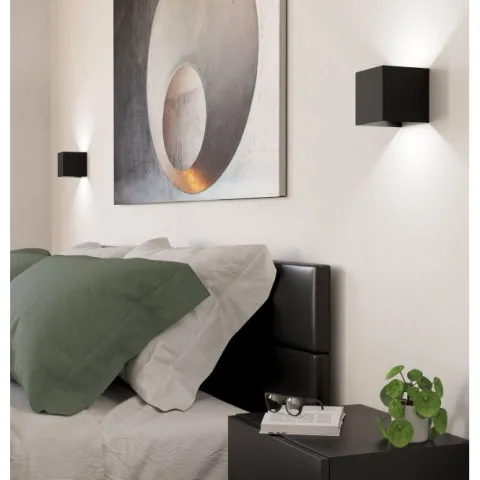 Aplique de Parede Preto com LED Integrado VALMONTONE EGLO 901049