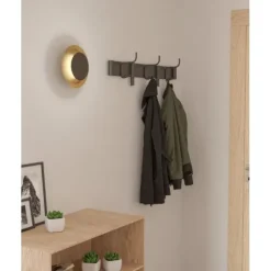 Aplique de Parede Preto e Latão Escovado TOCINA EGLO 900988