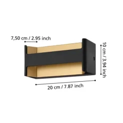 Aplique de Parede Quadrado com LED Branco Quente FELONICHE EGLO 98545