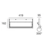 Aplique de Parede Tablet Branco Led ma[&]de 7602+kit 82