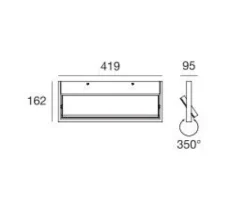 Aplique de Parede Tablet Branco Led ma[&]de 7602+kit 82