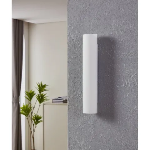 Aplique de Parede Tubular em Vidro Opalino Branco ZOLA EGLO 83406