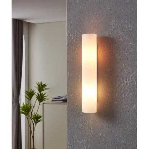Aplique de Parede Tubular em Vidro Opalino Branco ZOLA EGLO 83406