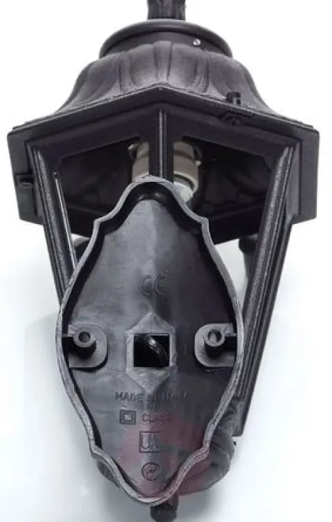 Aplique Exterior Bisso/Anna Preto E-27 Fumagalli