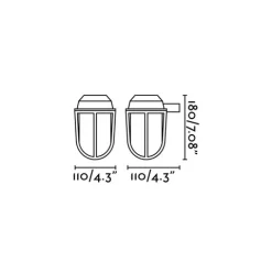 Aplique Exterior Borda Latão Faro 70997
