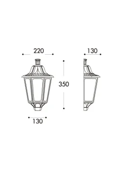 Aplique Exterior Iesse Branco E27 Fumagalli