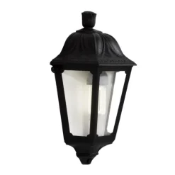 Aplique Exterior Iesse Preto E27 Fumagalli