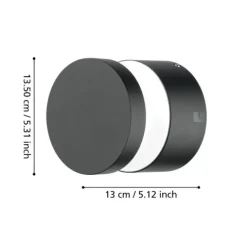 Aplique Exterior LED em Alumínio Fundido Preto MELZO EGLO 97303
